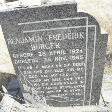 BURGER Benjamin Frederik 1924-1965
