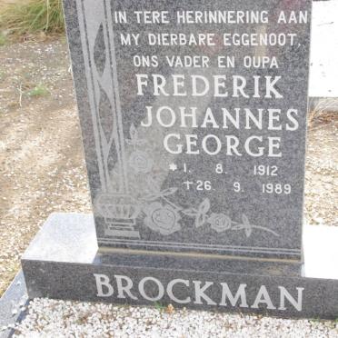 BROCKMAN Frederik Johannes George 1912-1989