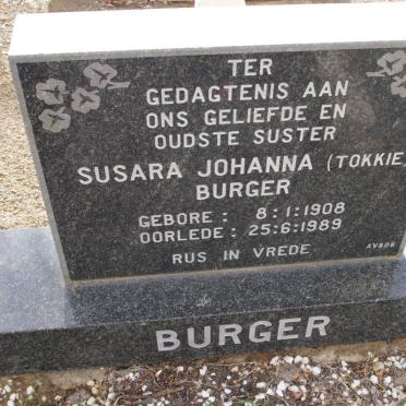 BURGER Susara Johanna 1908-1989