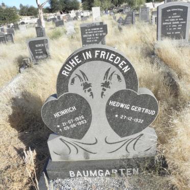 BAUMGARTEN Heinrich 1926-1993 &amp; Hedwig Gertrud 1932-