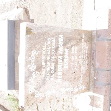 BURGER Hendrika Jacoba 1905-1997
