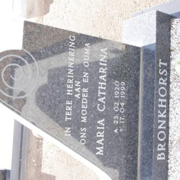 BRONKHORST Maria Catharina 1920-1999