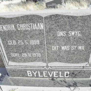 BYLEVELD Hendrik Christiaan 1899-1978