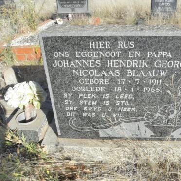 BLAAUW Johannes Hendrik George Nicolaas 1911-1965