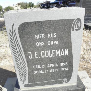 COLEMAN J.E. 1895-1974
