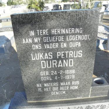 DURAND Lukas Petrus 1888-1979