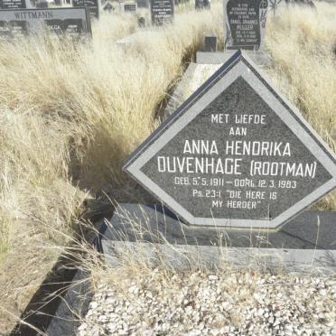 DUVENHAGE Anna Hendrika nee ROOTMAN 1911-1983