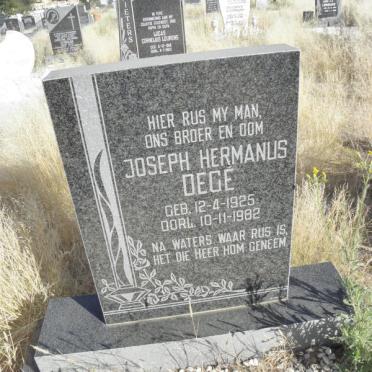 DEGE Joseph Hermanus 1925-1982