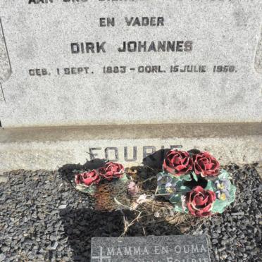 FOURIE Dirk Johannes 1883-1956 &amp; Johanna 1905-1988
