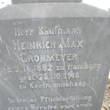 GRONMEYER Heinrich Max 1882-1918