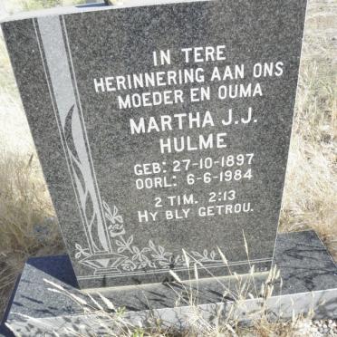 HULME Martha J.J. 1897-1984