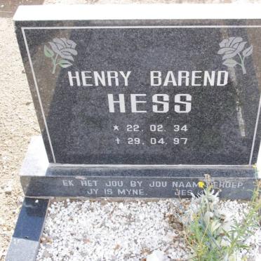 HESS Henry Barend 1937-1997