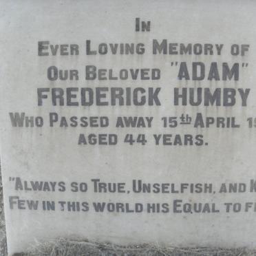 HUMBY Frederick -1937