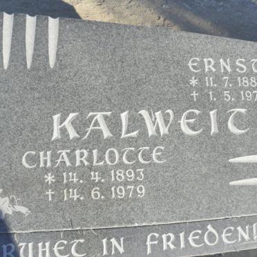 KALWEIT Ernst 1887-1979 &amp; Charlotte 1893-1979