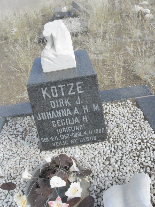 KOTZE Dirk J. 1962-1962 :: KOTZE Johanna A.H.M. 1962-1962 :: KOTZE Cecilia H. 1962-1962