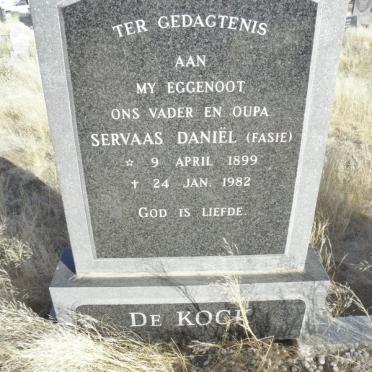 KOCK Servaas Daniel, de 1899-1982