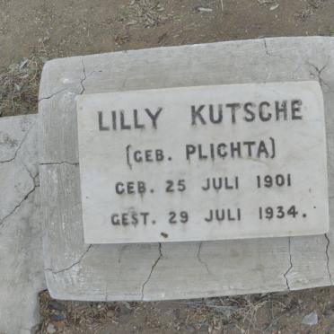 KUTSCHE Lilly nee PLICHTA 1901-1934