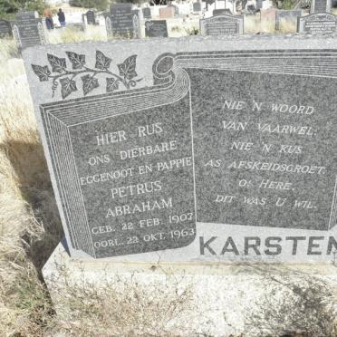 KARSTEN Petrus Abraham 1907-1963