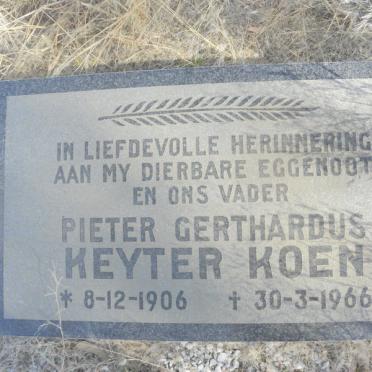 KOEN Pieter Gerhardus, Keyter 1906-1966