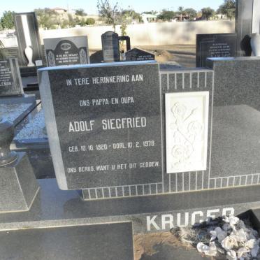 KRUGER Adolf Siegfried 1920-1978