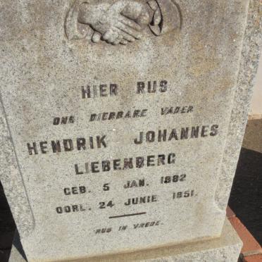 LIEBENBERG Hendrik Johannes 1882-1951