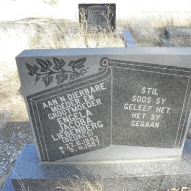 LIEBENBERG Engela Jacoba nee BEUKES 1893-1987