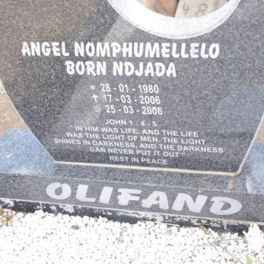 OLIFAND Angel Nomphumellelo nee NDJADA 1980-2006
