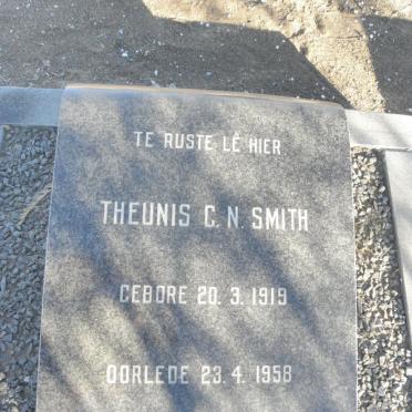 SMITH Theunis C.N. 1919-1958