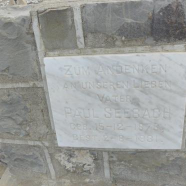 SEEBACH Paul 1878-1931