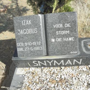SNYMAN Izak Jacobus 1972-1983