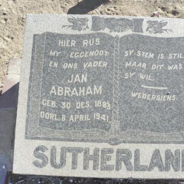 SUTHERLAND Jan Abraham 1893-1941