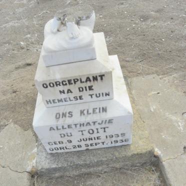 TOIT Allethatjie, du 1935-1936
