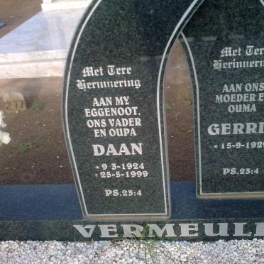 VERMEULEN Daan 1924-1999 &amp; Gerrie 1929-