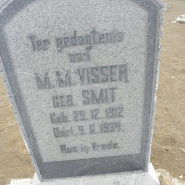 VISSER M.M. nee SMIT 1912-1934