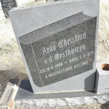 WESTHUIZEN Anna Christina, v.d. 1896-1971