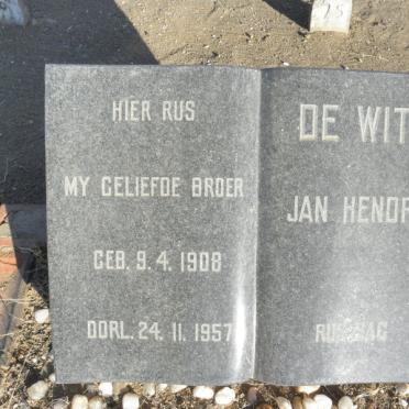 WITT Jan Hendrik, de 1908-1957