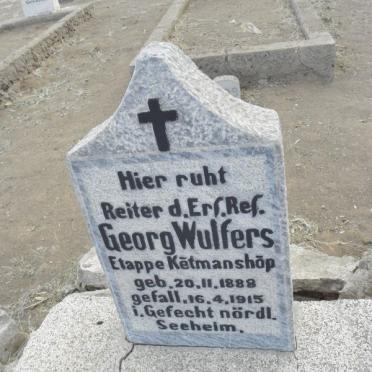 WULFERS Georg 1888-1915