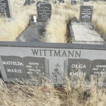 WITTMAN Mathilda Marie 1906-1982 :: WITTMANN Olga Emilie 1906-1983