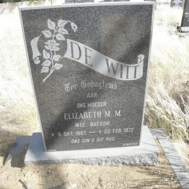 WITT Elizabeth M.M., de 1887-1972