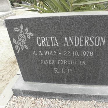 ANDERSON Greta 1943-1978