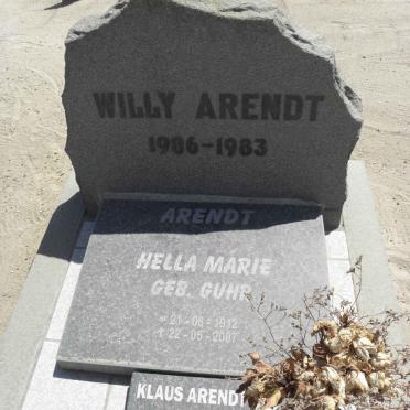ARENDT Willy 1906-1983 &amp; Hella Marie GUHR 1912-2007 :: ARENDT Klaus 1936-2011
