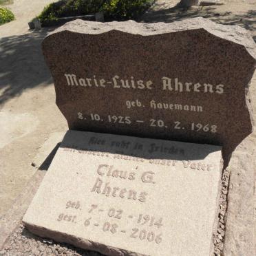 AHRENS Claus G. 1914-2006 &amp; Marie-Luise HAVEMANN 1925-1968