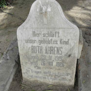 AHRENS Ruth 1915-1926