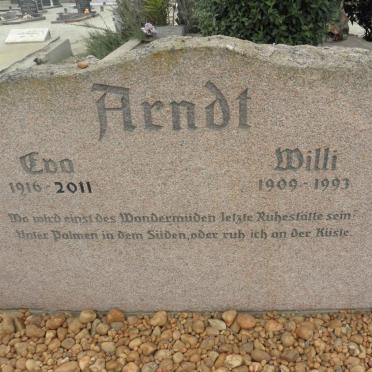 ARNDT Willi 1909-1993 &amp; Eva 1916-2011
