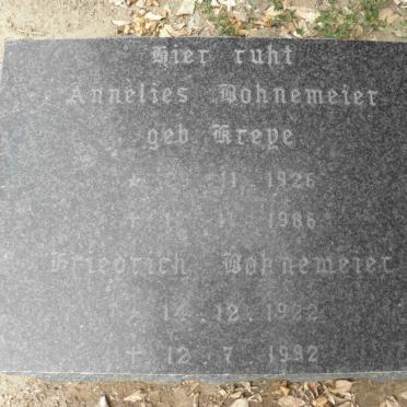 BOHNEMEIER Friedrich 1922-1992 &amp; Annelies KREYE 1926-1985