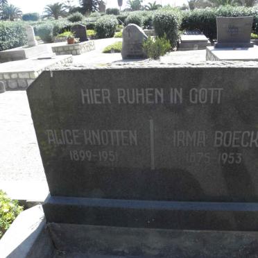 BOECK Irma 1875-1953 :: KNOTTEN Alice 1899-1951