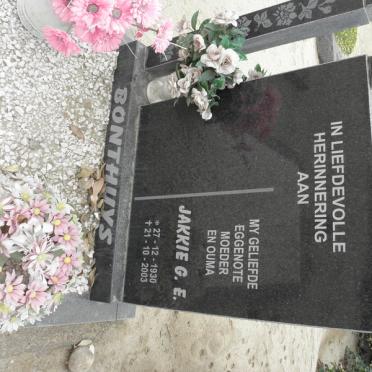 BONTHUYS Jakkie G.E. 1930-2003