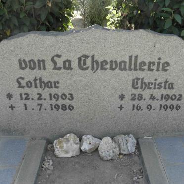 CHEVALLERIE Lothar, von la 1903-1986 &amp; Christa 1902-1996