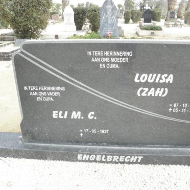 ENGELBRECHT Eli M.C. 1927- &amp; Louisa 1931-2005