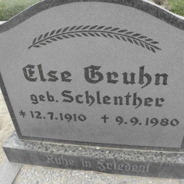 GRUHN Else nee SCHLENTHER 1910-1980